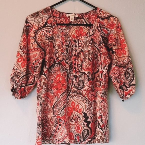 Banana Republic Tops - BANANA REPUBLIC Silk Paisley Top sz XS